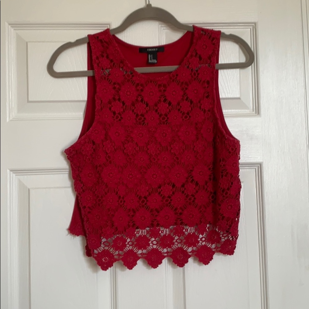 crocheted tank top